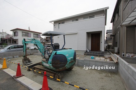 本日は駐車場工事を行わせて頂きます。"